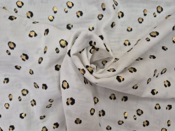Musselin Leopard gold
